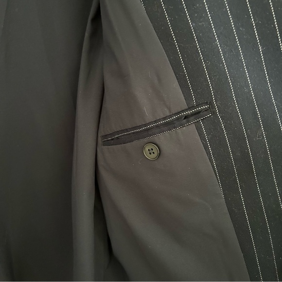 Frank & Oak Navy Striped Double Breasted Blazer Size S - Picture 8 of 9